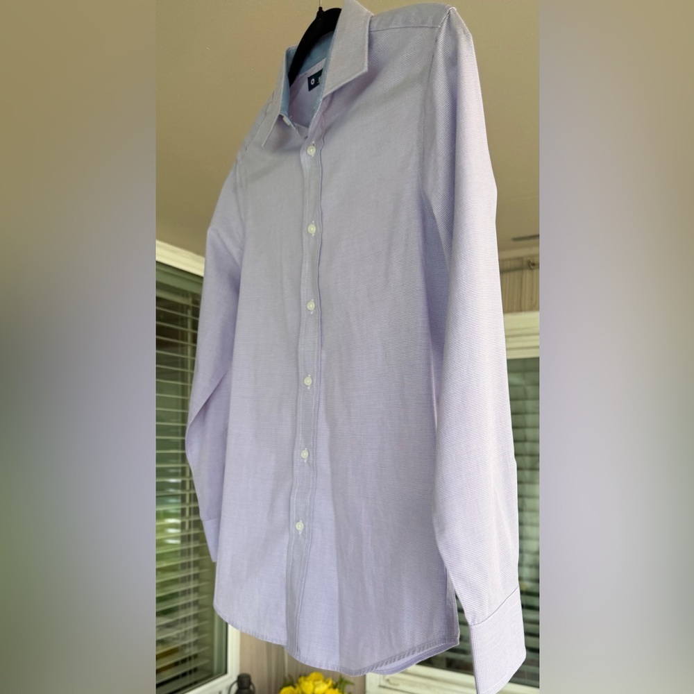 Ben Sherman Boys Purple Micro-Check Button-Down Shirt - Picture 2 of 11